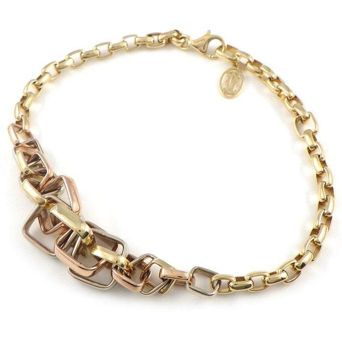 カルティエ Cartier ブレスレット トリニティ クッション B6080815 スリーカラー K18PG K18WG K18YG 【中古】