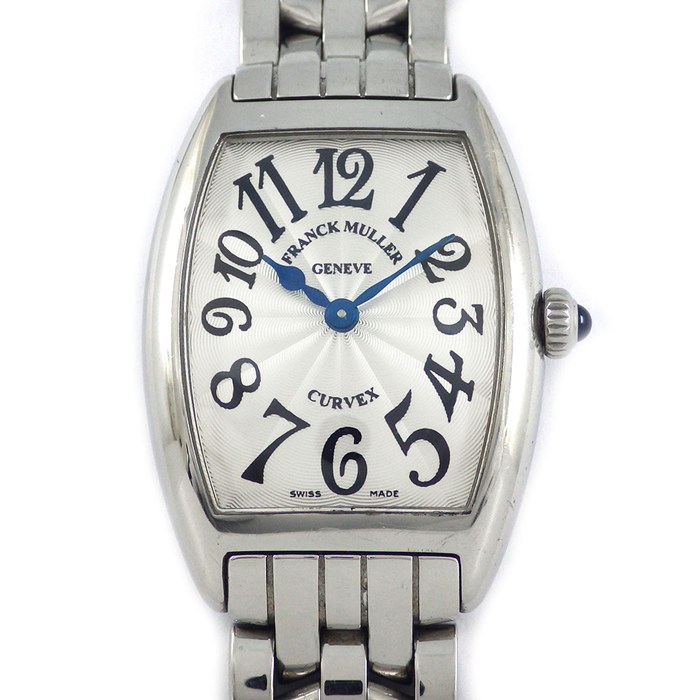 フランクミュラー FRANCK MULLER 腕時計 トノウカーベックス 1752QZ シルバーギョーシェ文字盤 SS クオーツアナログ 【中古】