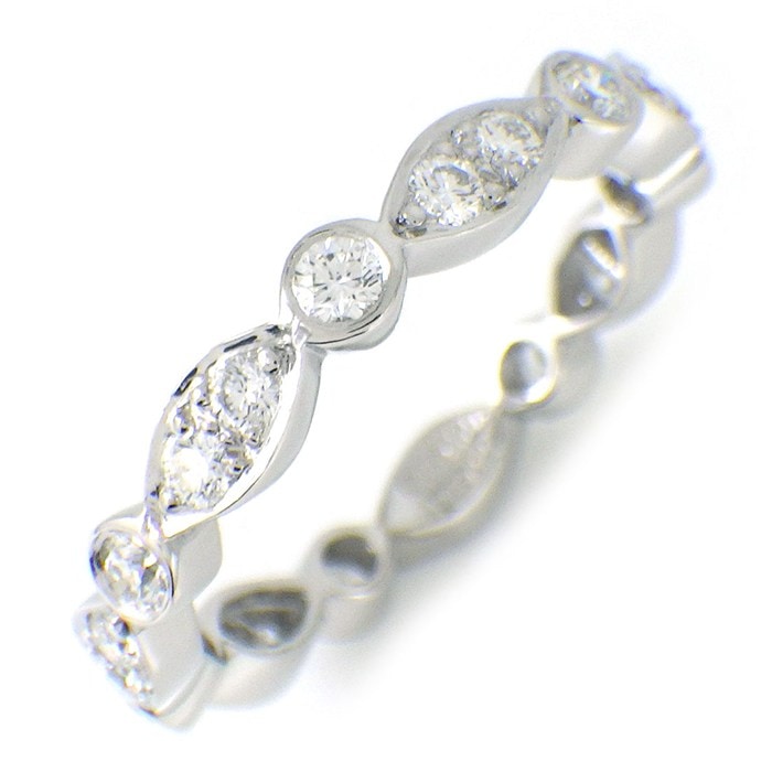 ティファニー Tiffany & Co. リング ジャズ フルサークル ダイヤモンド PT950 12号 【中古】