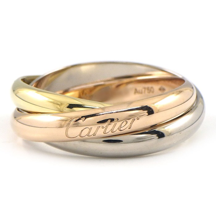 カルティエ Cartier リング トリニティ クラシックモデル B4234262 スリーカラー K18PG K18WG K18YG 21号 / #62 【中古】