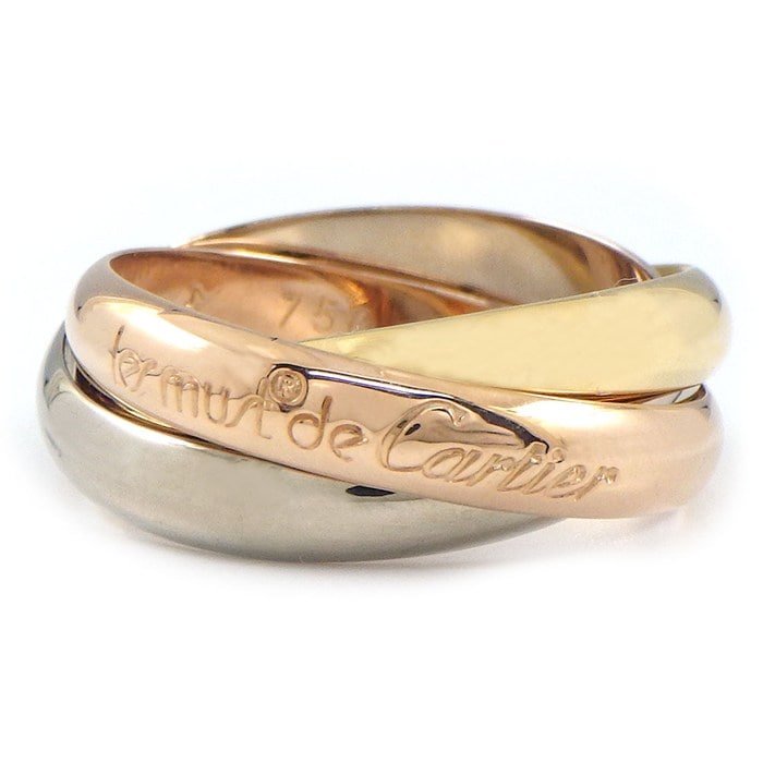 カルティエ Cartier リング トリニティ スリーカラー K18PG K18WG K18YG 13号 / #53 【中古】