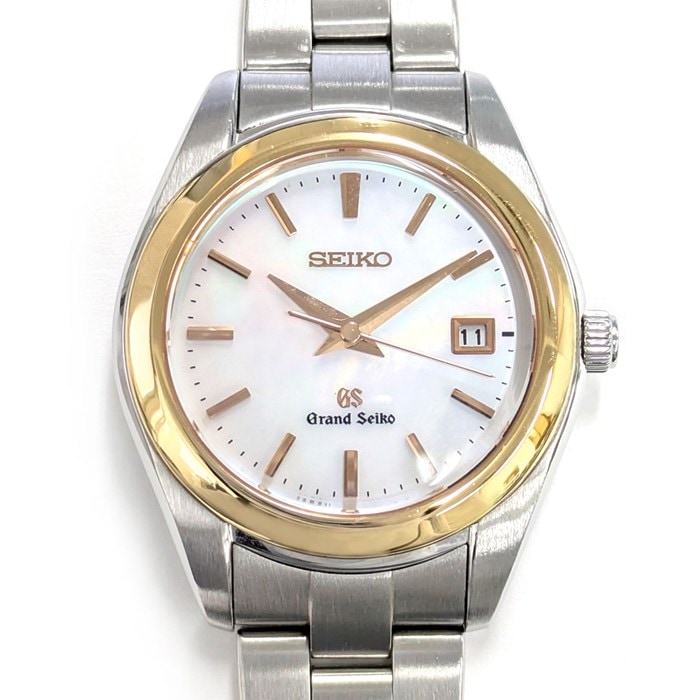 グランドセイコー Grand Seiko 腕時計 ヘリテージコレクション STGF068/4J52-0AB0 デイト ホワイトシェル文字盤 K18PG SS クオーツアナログ 【中古】