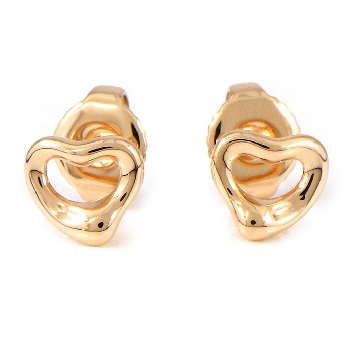 ティファニー Tiffany & Co. ピアス オープンハート ミニ スタッド 7mm幅モデル K18PG 【中古】