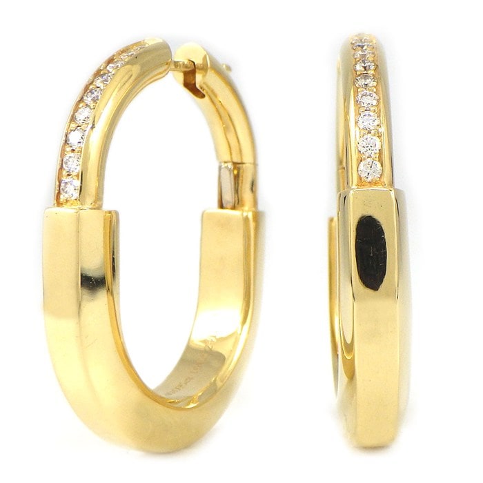 ティファニー Tiffany & Co. ピアス ロック ミディアム 72342771 ダイヤモンド 0.095ct / 0.095ct K18YG 【中古】