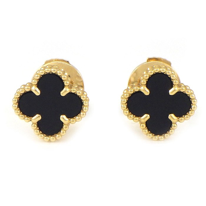 ヴァンクリーフ＆アーペル Van Cleef & Arpels ピアス スウィートアルハンブラ VCARA44900 オニキス K18YG 【箱・保付き】 【中古】