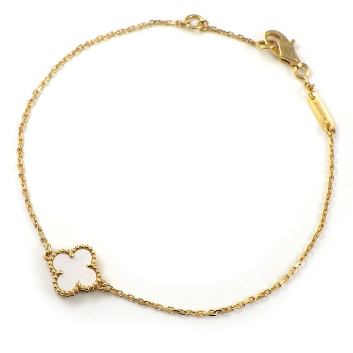ヴァンクリーフ＆アーペル Van Cleef & Arpels ブレスレット スウィートアルハンブラ マザーオブパール VCARF68800 ホワイト シェル 【箱・保付き】 【中古】