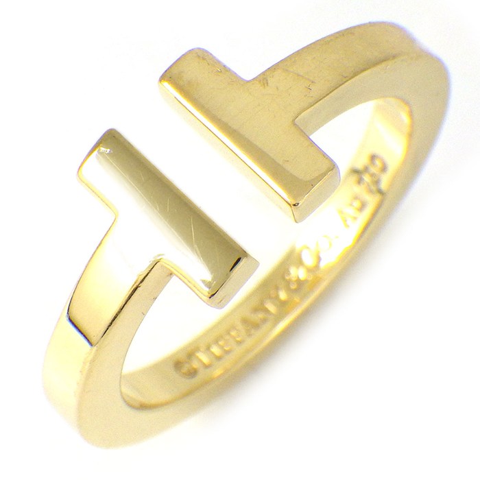 ティファニー Tiffany & Co. リング Tスクエア 60147262 K18YG 14号 【中古】