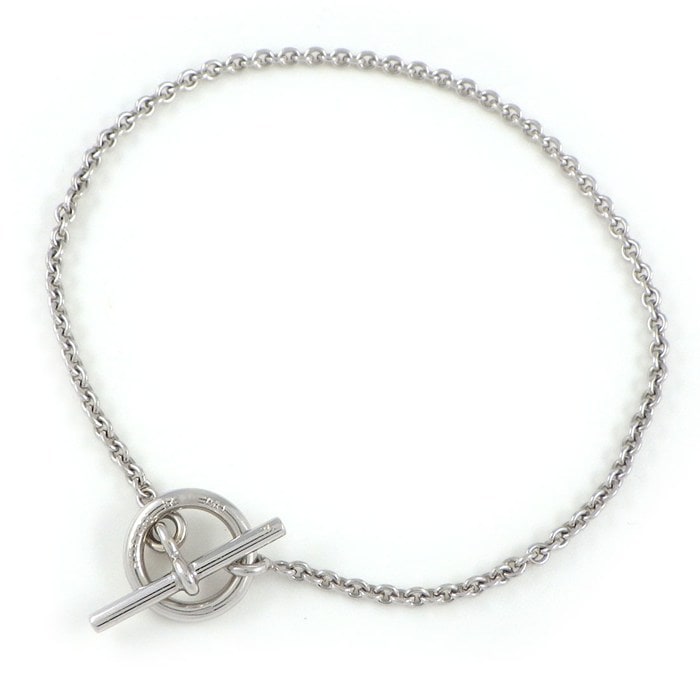 エルメス HERMES ブレスレット エシャペ トグル モチーフ ミニ シェーヌダンクル K18WG 【中古】