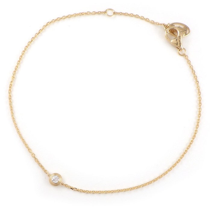 カルティエ Cartier ブレスレット ダムール XS ディアマン レジェ B6045617 1ポイント ダイヤモンド 0.04ct K18YG 【箱・保付き】 【中古】