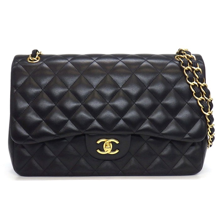 シャネル CHANEL ショルダーバッグ マトラッセ30 クラシック ラージ ハンドバッグ A58600 2014年 ブラック ボルドー ラムスキン 【中古】