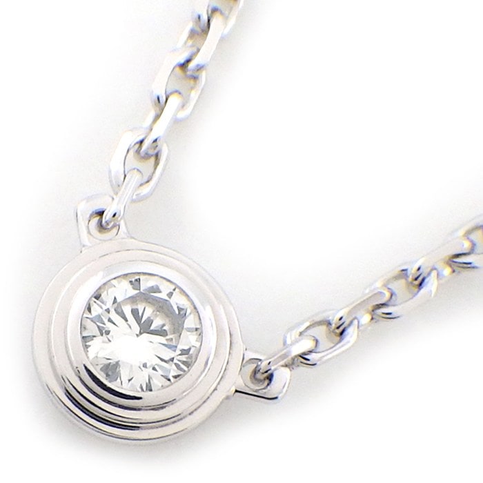 カルティエ Cartier ネックレス ダムール XS ディアマン レジェ B7224515 1ポイント ダイヤモンド 0.04ct K18WG 【中古】