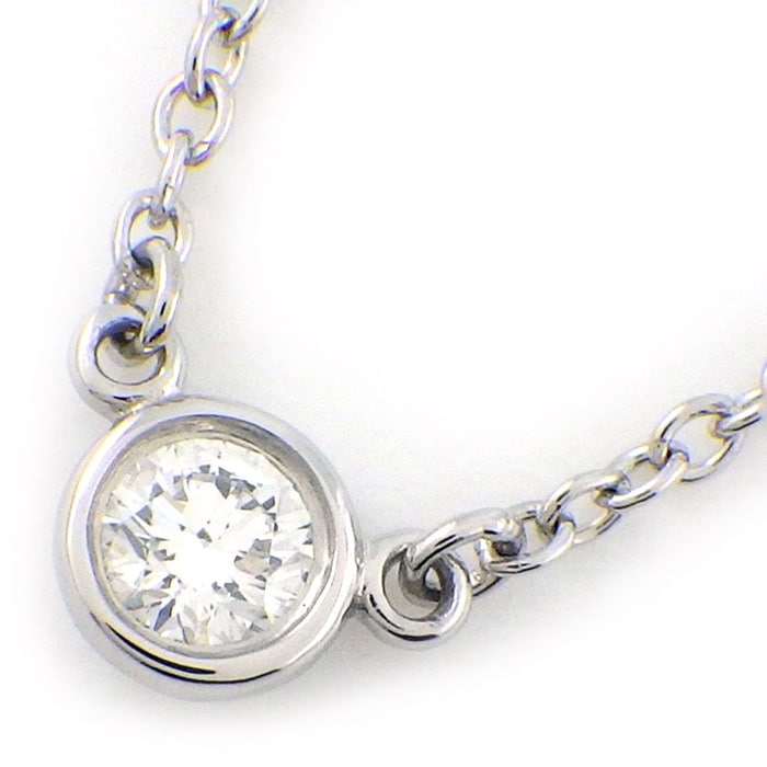 ティファニー Tiffany & Co. ネックレス バイザヤード シングル 60017827 1ポイント ダイヤモンド 0.08ct PT950 【中古】