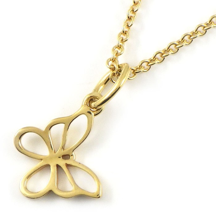 ティファニー Tiffany & Co. ネックレス バタフライモチーフ K18YG 【中古】