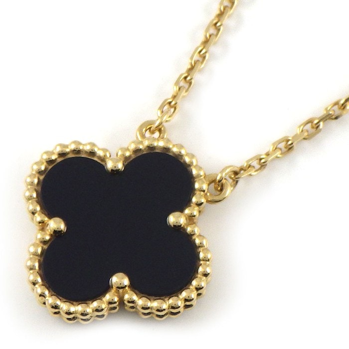 ヴァンクリーフ＆アーペル Van Cleef & Arpels ネックレス ヴィンテージアルハンブラ VCARA45800 オニキス K18YG 【中古】