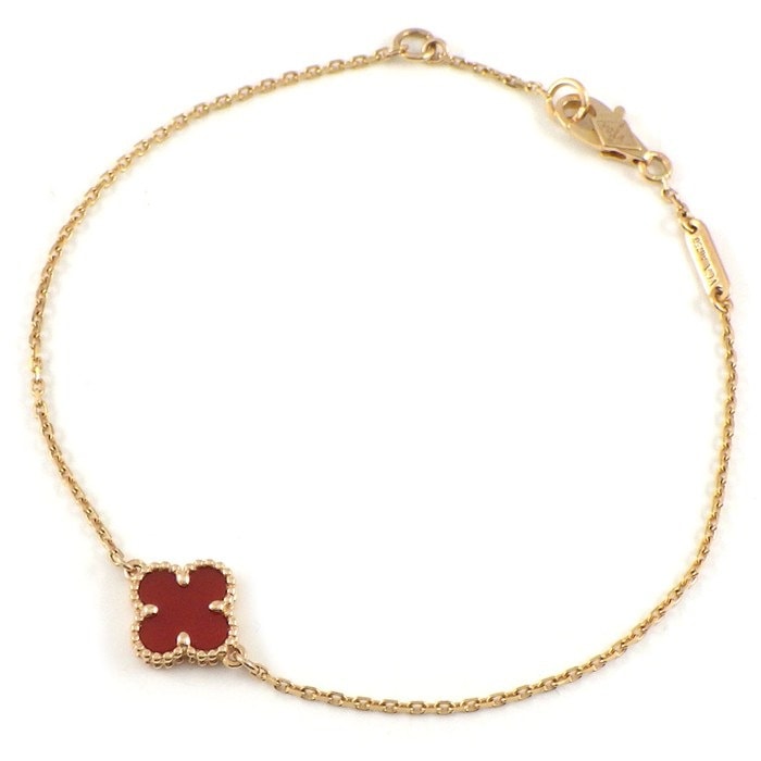 ヴァンクリーフ＆アーペル Van Cleef & Arpels ブレスレット スウィートアルハンブラ VCARN59K00 カーネリアン K18PG 【中古】