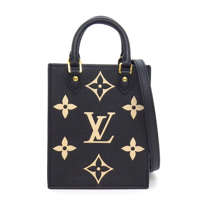 ルイ・ヴィトン LOUIS VUITTON ショルダーバッグ プティット サックプラ M81416 ブラック バイカラー モノグラムアンプラント 【中古】