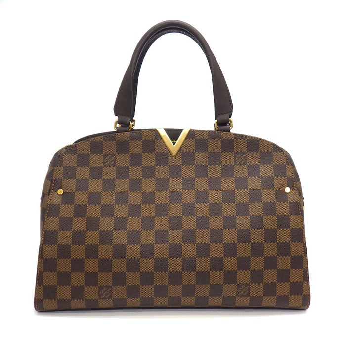 ルイ・ヴィトン LOUIS VUITTON ハンドバッグ ケンジントン ボーリングバッグ N41505 ダミエ・エベヌ キャンバス レザー 【中古】