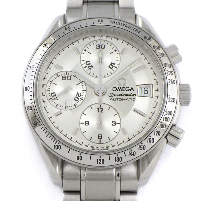 オメガ OMEGA 腕時計 スピードマスター デイト 3513.30.00 クロノグラフ タキメーター スモールセコンド 夜光インデックス 夜光針 シルバー文字盤 SS 自動巻き 【中古】