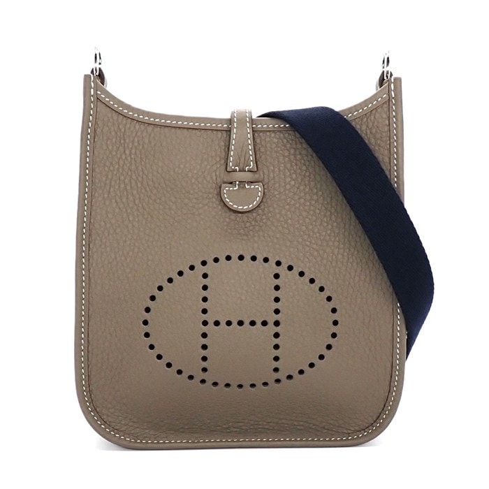 エルメス HERMES ショルダーバッグ エヴリン TPM アマゾーヌ K刻印 2025年 エトゥープ ブルーインディゴ トリヨンクレマンス 【中古】