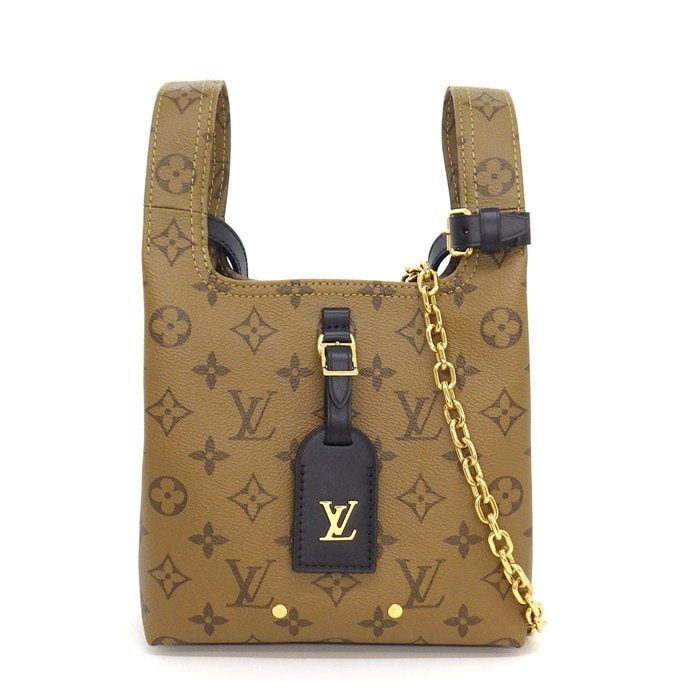 ルイ・ヴィトン LOUIS VUITTON ショルダーバッグ アトランティス BB M46816 モノグラムリバースキャンバス ブラック カウハイドレザー 【中古】