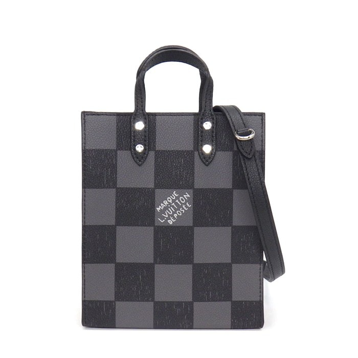 ルイ・ヴィトン LOUIS VUITTON ショルダーバッグ サックプラ XS N60479 ノワール ダミエチェッカーボードキャンバス レザー 【中古】