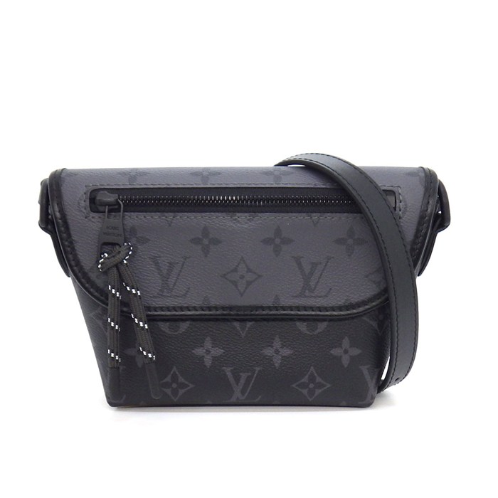 ルイ・ヴィトン LOUIS VUITTON ショルダーバッグ パルス ウェアラブル ウォレット M12806 ブラック グレー モノグラムエクリプスキャンバス レザー 【中古】
