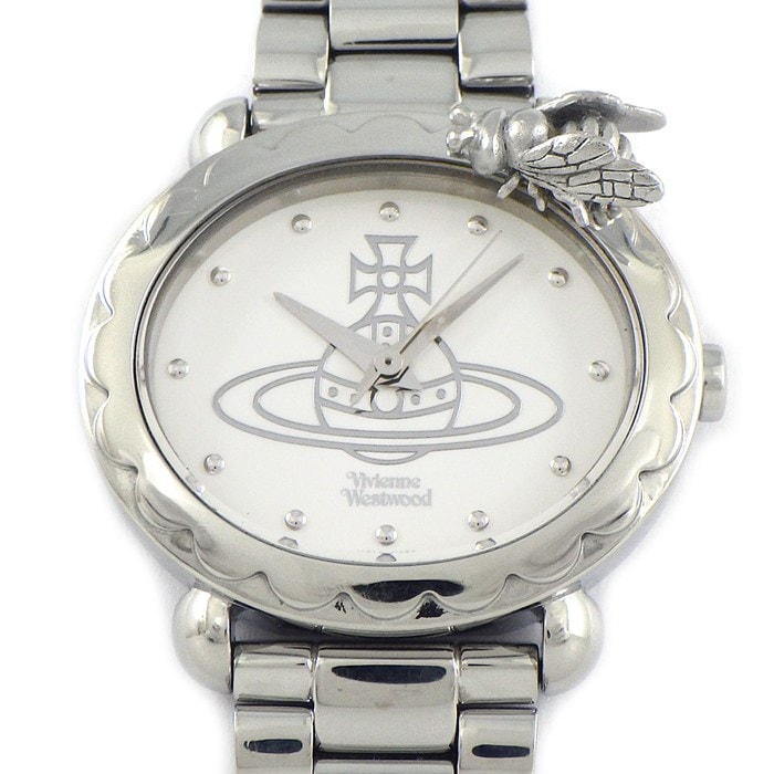 ヴィヴィアン・ウエストウッド Vivienne Westwood 腕時計 Bee VW-9086 オーブ 蜂 オーバル シルバー文字盤 SS クオーツアナログ 【箱・保付き】 【中古】