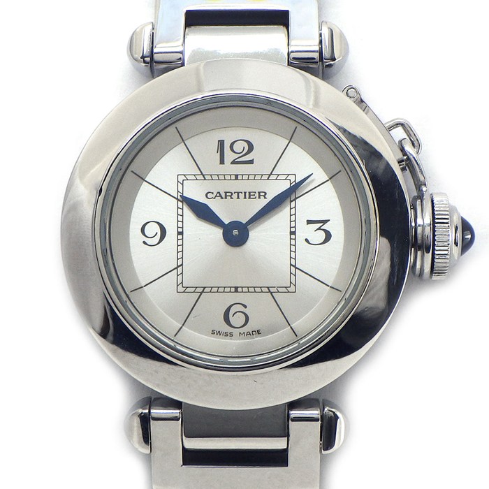 カルティエ Cartier 腕時計 ミスパシャ W3140007 シルバーサンレイ文字盤 SS クオーツアナログ 【中古】