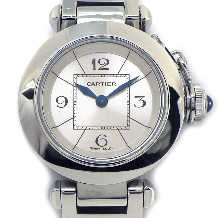 カルティエ Cartier 腕時計 ミスパシャ W3140007 シルバーサンレイ文字盤 SS クオーツアナログ 【中古】