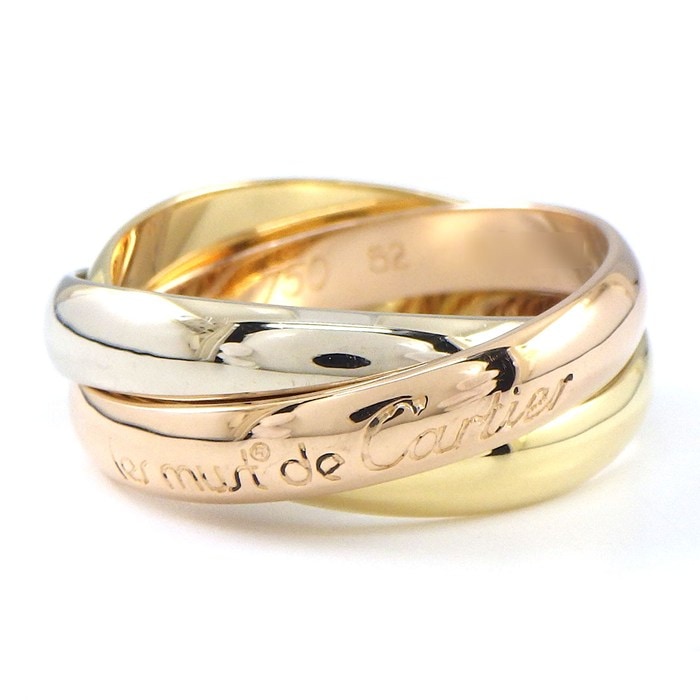 カルティエ Cartier リング トリニティ スリーカラー K18PG K18WG K18YG 11.5号 / #52 【中古】