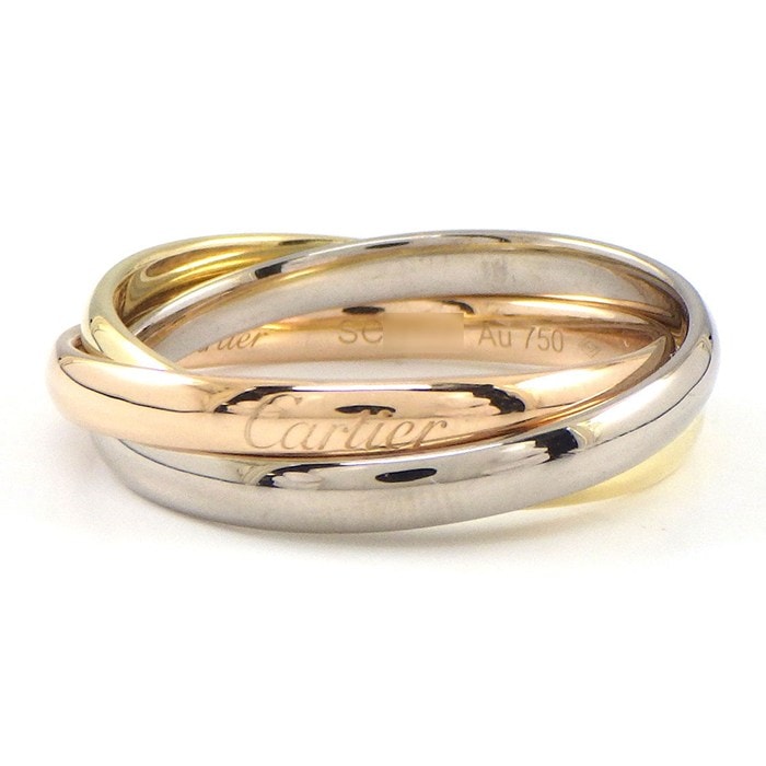 カルティエ Cartier リング トリニティ スリーカラー K18PG K18WG K18YG 12号 / #52 【中古】