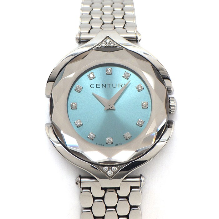 センチュリー CENTURY 腕時計 アフィニティー 632.7.M.M9B.16.SK ダイヤインデックス サンレイ メタリック スカイブルー文字盤 SS クオーツアナログ 【中古】