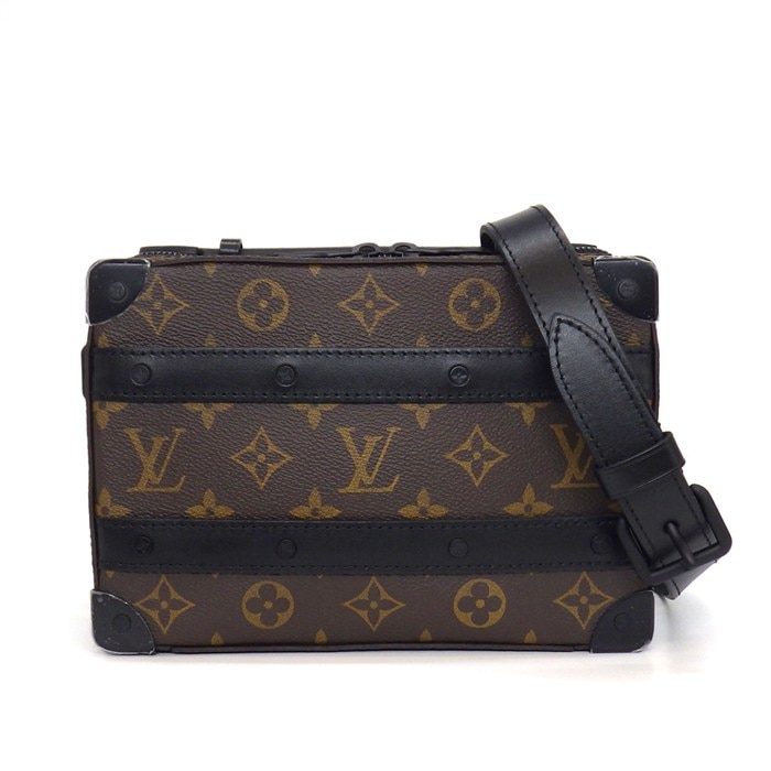 ルイ・ヴィトン LOUIS VUITTON ショルダーバッグ ハンドル・ソフトトランク M45935 モノグラム・マカサーキャンバス ブラック レザー 【中古】