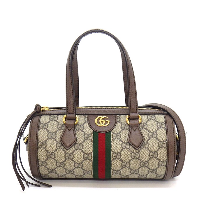 グッチ GUCCI ハンドバッグ オフィディア ボストンバッグ 602577 ブラウン GGスプリームキャンバス レザー ゴールド金具 【中古】