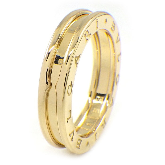 ブルガリ BVLGARI リング B-zero1 ビーゼロワン XS 336056 1バンド ロゴ K18YG 17号 / #57 【中古】