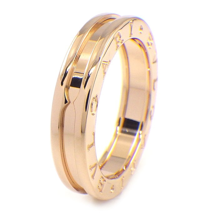 ブルガリ BVLGARI リング B-zero1 ビーゼロワン XS 335996 1バンド ロゴ K18PG 15号 / #55 【中古】