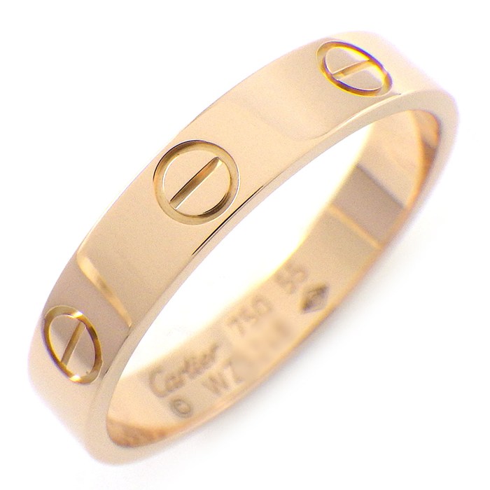 カルティエ Cartier リング ラブ スモールモデル SM B4085255 K18PG 14.5号 / #55 【中古】