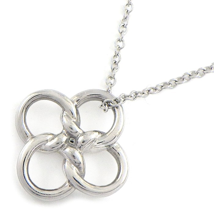 ティファニー Tiffany & Co. ネックレス クアドロフォリオ クローバー PT950 【中古】
