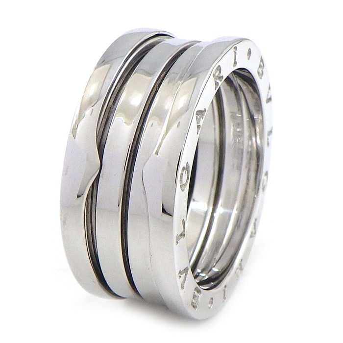 ブルガリ BVLGARI リング B-zero1 ビーゼロワン 323536 3バンド ロゴ K18WG 13.5号 / #55 【中古】