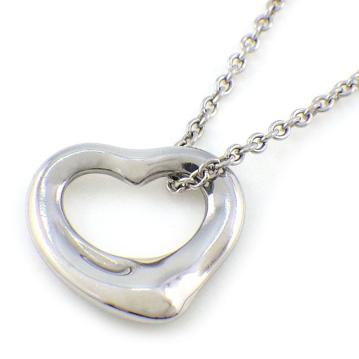ティファニー Tiffany & Co. ネックレス オープンハート 11mm幅モデル PT950 【中古】