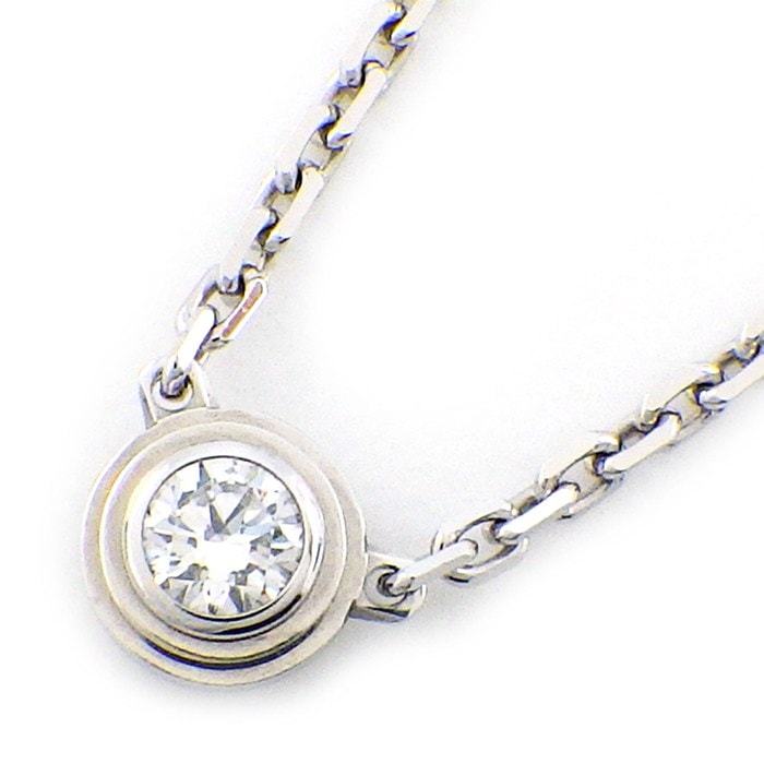 カルティエ Cartier ネックレス ダムール XS ディアマン レジェ B7224515 1ポイント ダイヤモンド 0.04ct K18WG 【箱・保付き】 【中古】