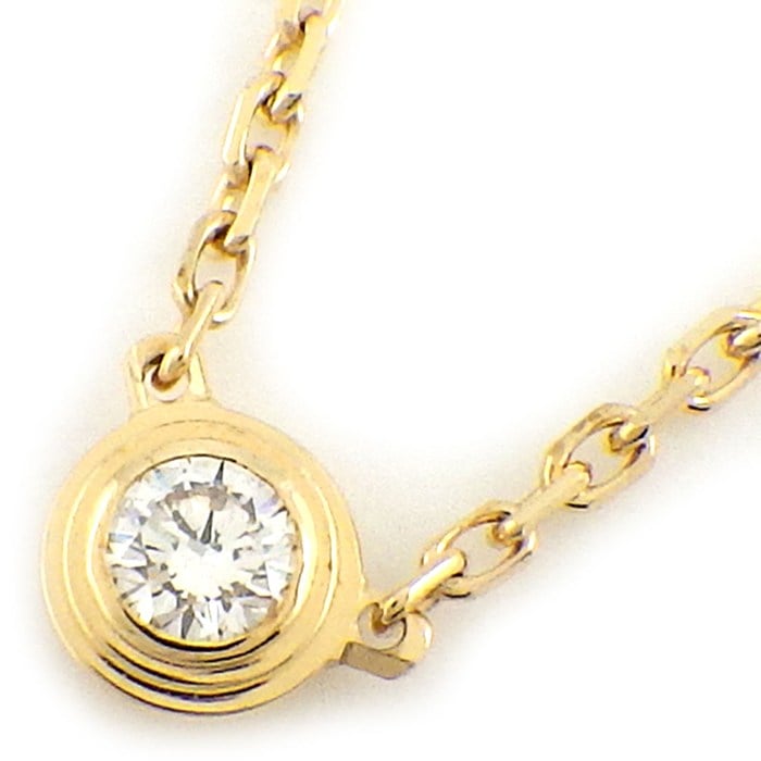 カルティエ Cartier ネックレス ダムール XS ディアマン レジェ B7224517 1ポイント ダイヤモンド 0.04ct K18YG 【箱・保付き】 【中古】