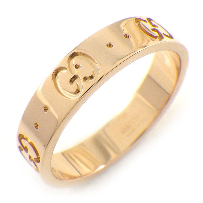 グッチ GUCCI リング アイコン スリム 152045 J8500 5702 GG ロゴ K18PG 11.5号 / #12 【中古】
