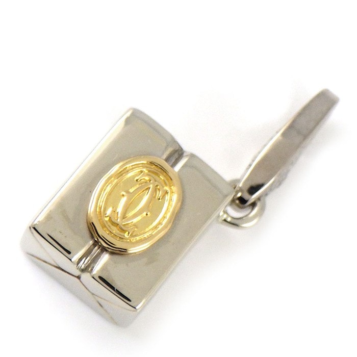 カルティエ Cartier チャーム ペンダントトップ ギフトボックス K18YG K18WG 【中古】