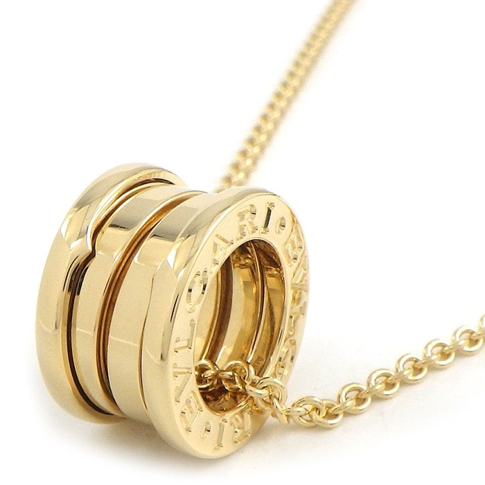 ブルガリ BVLGARI ネックレス B-zero1 ビーゼロワン 352814 ロゴ スパイラル K18YG 【箱・保付き】 【中古】