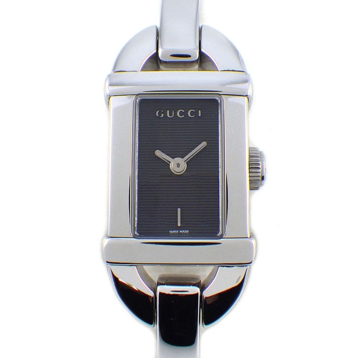 グッチ GUCCI 腕時計 バングルウォッチ ホースビット 6800L グレー文字盤 SS クオーツアナログ 【中古】