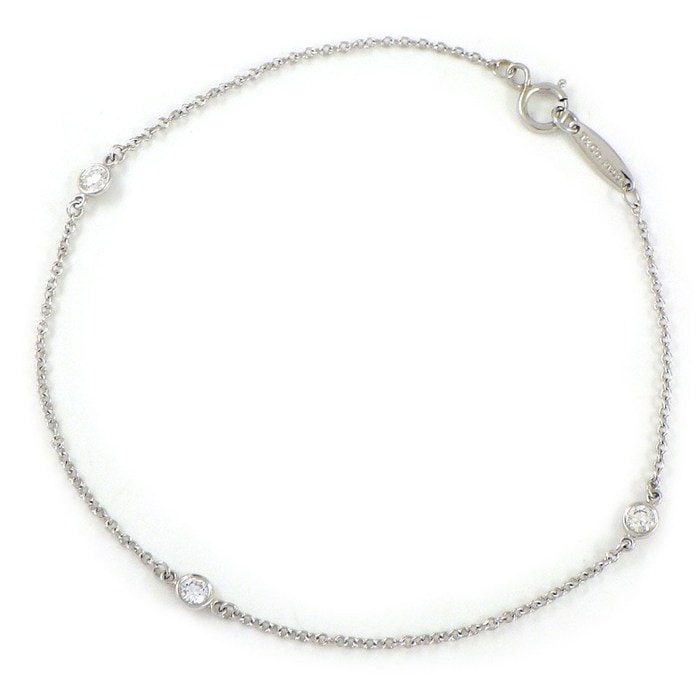 ティファニー Tiffany & Co. ブレスレット バイザヤード 60099265 3ポイント ダイヤモンド 計0.15ct PT950 【中古】