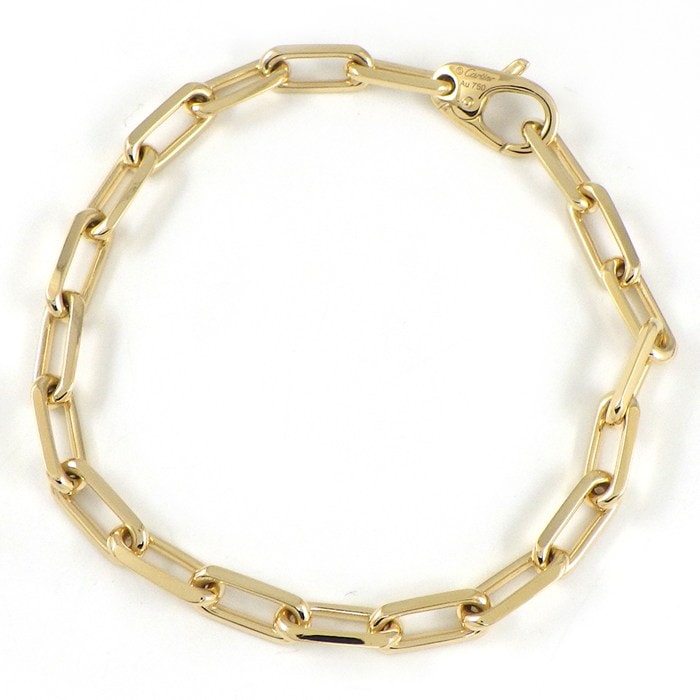 カルティエ Cartier ブレスレット サントス ミディアム B6021300 チェーン K18YG 【中古】