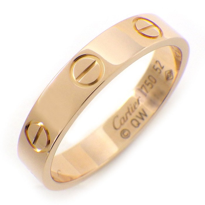 カルティエ Cartier リング ラブ スモールモデル SM B4085252 K18PG 12号 / #52 【中古】