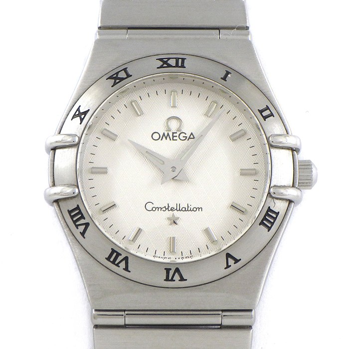 オメガ OMEGA 腕時計 コンステレーション 1572.30.00 夜光インデックス 夜光針 ギョーシェ シルバー文字盤 SS クオーツアナログ 【箱・保付き】 【中古】